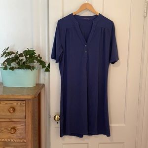 FRESH PRODUCE Blue Knit Shift Dress, XL